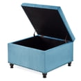 thumbnail image 6 of Square Storage Ottoman with Wooden Legs | Multi - functional for Living, Bedroom, Office & Kids' Room | Solid Wood + TB117 Foam | Solves Clutter Problem, 6 of 7