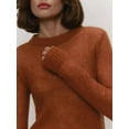 thumbnail image 3 of Women'S Basic Crewneck Sweater Long Sleeve Round Neck Pullover Caramel Color L, 3 of 8
