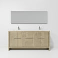thumbnail image 5 of Lafarre 72 in W x 20 in D Rustic Acacia Double Bath Vanity, White Quartz Top, Gun Metal Faucet Set and 70 in Mirror, 5 of 9
