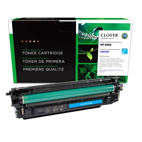 Remanufactured Clover Imaging Cyan Toner Cartridge compatible with HP 508A (CF361A)