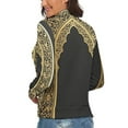 thumbnail image 3 of Islamic Pattern Women's Turtleneck Sweater Long Sleeve Ribbed Fitted Turtle Neck Casual Fall Winter Collection Top S, 3 of 4