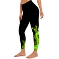 thumbnail image 2 of DDAPJ pyju High Waisted Leggings for Women Plus Size, Novelty 3D Flame Print Casual Skinny Pants Tummy Control Yoga Tights Butt Lifting Workout Legging Buttery Soft Birthday Gifts Green XXXL, 2 of 6