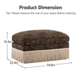 thumbnail image 3 of Leopard Print Chenille Ottoman - Brown and Black Upholstered Foot Rest Stool for Living Room, Bedroom, Entryway, Modern Animal Print Accent Furniture, 3 of 6