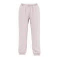 thumbnail image 4 of XIMIN 2 Piece Fuzzy Fleece Pajamas for Kid Girls Set Solid Color Loungewear Outfits Long Sleeve Knit Sweater Wide Leg Pants Lounge Matching Set Pajama Sets, 4 of 4