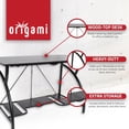 thumbnail image 3 of Origami Multipurpose Adjustable Standing Desk Computer Table with Origami Connection Clip and Bottom Gaming Desk Shelf, Black, 3 of 7