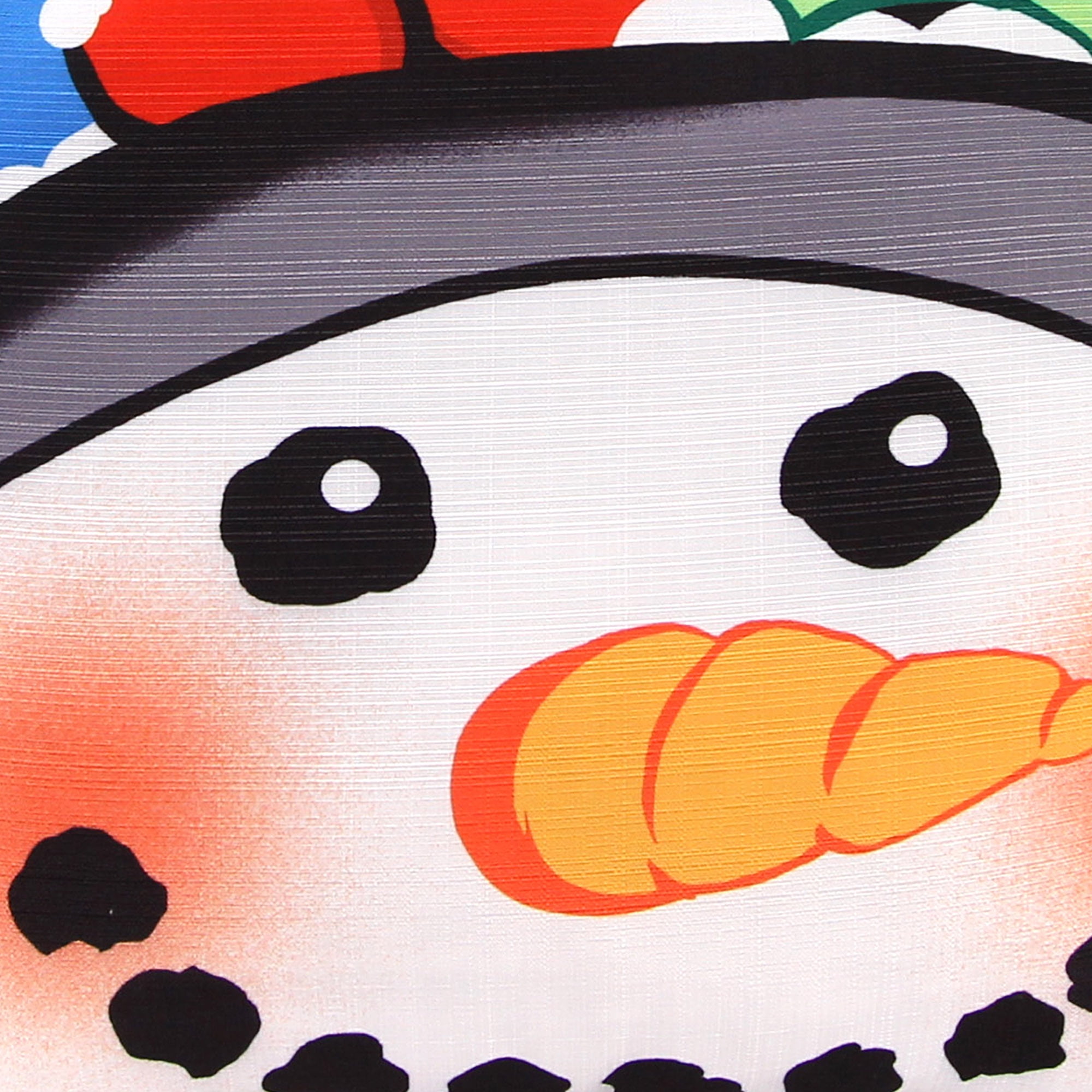 Jordan Manufacturing 18" x 18" Multicolor Snowman Holly Holiday Square Reversible Decorative Throw Pillow with Welt