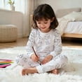 thumbnail image 6 of WOYY DIY Hand Painted Pajamas for Girls Boys Long Sleeve Sleepwear Pants Set, Sizes 2-10, 6 of 8