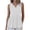 White, variant on Women's V Notch Neck Ruffle Hem Sleeveless Peplum Tank Top Casual Loose Fit Flowy Summer Tops for Daily Wear, Beach, Vacation & Office Pink M