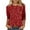 Red, variant on JTZGDY 3/4 Length Sleeve Womens T Shirts Cute Floral Printed Round Neck Tunic Blouse Loose Oversized Dressy Casual Pullover Tops Fall Outfit Clothes 2025 Beige XXXL
