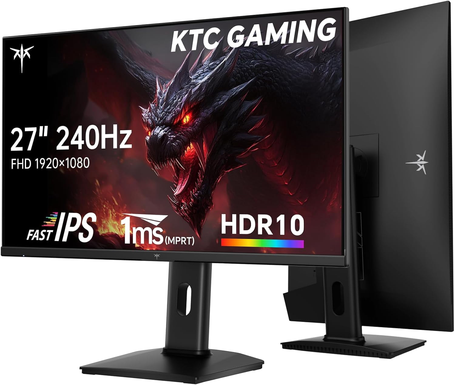 KTC, Gaming Monitor, 27 inch, Curved, 1440P, 180Hz, 1ms - Walmart.com