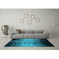 thumbnail image 3 of Ahgly Company Indoor Square Oriental Light Blue Industrial Area Rugs, 6' Square, 3 of 4