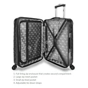 iFLY Fibertech 3-Piece Expandable Hardside Spinner Luggage Set – 20 Carry-On, 24 & 28 Checked, Black