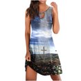 thumbnail image 2 of SMihono Robe d'Été Imprimé Mode Femmes for Grande Taille pour Femme Confortable Sans Manches Décontractée Tops Robe, 2 of 4