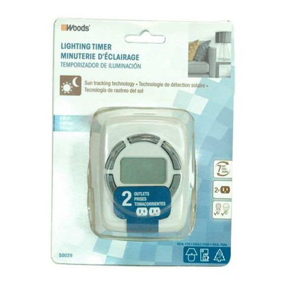 Woods Industries Indoor 7-Day Digital Astro Timer