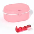 thumbnail image 1 of Mistayd Denture Bath Box And Denture Brush Denture&Retainer Set. Denture Case with Mirror (White), 1 of 5