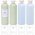 thumbnail image 1 of Botellas de champú de viaje de plástico de 6.8 oz, rellenables con tapa abatible para artículos de tocador, grandes botellas de champú y acondicionador de viaje a prueba de fugas Changmaius, 1 of 6