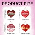 thumbnail image 4 of Valentine's Day Door Hanging Sign, Wooden Heart Hanging Wreaths Sign, Love Heart Welcome Happy Valentine's Day Wreaths, Wooden Front Door Hanger for Porch Wall Indoor Home Decor, 4 of 7
