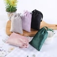 thumbnail image 2 of 10pcs/lot Caroset Jewellry Pouch Gift flannel Bag Velvet Packing Pouch Christmas Decor Bag Can Be Customized But Price Different black 10x15cm, 2 of 6