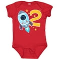 thumbnail image 3 of Inktastic Rocket Space Ship Happy Second Birthday Boys or Girls Baby Bodysuit, 3 of 5