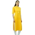 thumbnail image 4 of Phagun Mandarin Collar Kurti For Womens Ethnic India Tunic Top Ladies Rayon Kurta, 4 of 7
