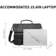 thumbnail image 4 of Vintage Style Mens Laptop Bag Water Resistant Business Travel Briefcase Satchel Work Computer Bag, 4 of 6