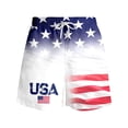 thumbnail image 5 of Tfken 4Th Of July Summer Shorts For Men 250Th Anniversary America Independence Day Drawstring Star Print Shorts With Pockets Patriotic Male Trendy Clothes White, 5 of 5