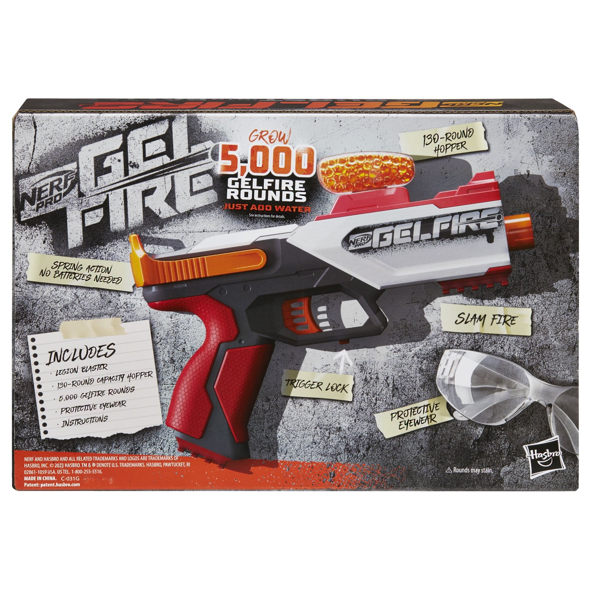 Nerf Pro Gelfire Ghost Bolt Action Blaster, Removable Boost Barrel, 5000  Gel Rounds, 100 Round Integrated Hopper, Eyewear, Ages 14 & Up