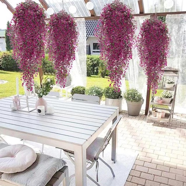 Feltree Simulation Admiralty Willows Green Plants Rattan Artificial Fake Flowers Wall Hanging Flower Vines Hanging Home Decoration Plants Wedding Decoration
