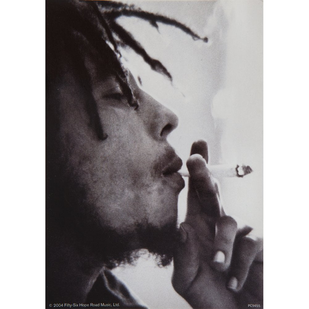 Smoking Postcard New Official Bob Marley 