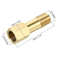 thumbnail image 2 of Uxcell Brass Pipe Fitting G1/4 Female to G1/4 Male Thread Adapter 50mm Extension Connector Hex Pipe Coupling 1 Pack, 2 of 5