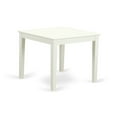 thumbnail image 4 of East West Furniture Oxford 3-piece Traditional Wood Dining Set in Linen White, 4 of 7
