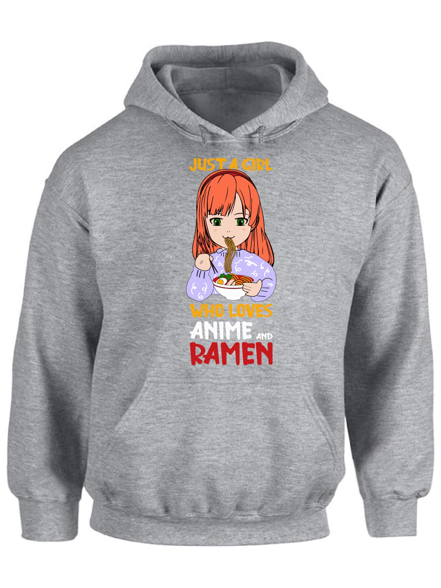 Just a Girl Who Loves Anime and Ramen Hooded Sweatshirt Anime Hoodie Humor Sweater Japanese Kawaii Just a Girl Who Loves Anime and Ramen Hooded Sweatshirt Anime Hoodie Humor Sweater Japanese Kawaii