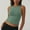 Green, variant on Female Womens White Tank Top with Built in Bra Spaghetti Strap Tank Top Plus Size 3X Women Sleeveless Crewneck Cropped Tank Top Summer Casual Basic Teen Girls Going Out Crop Top S