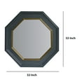 thumbnail image 6 of 32 Inch Octagonal Shape Wooden Floating Frame Flat Wall Mirror Gray- Saltoro Sherpi, 6 of 6