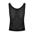 thumbnail image 3 of YLSDY Men's Rib Knitted Beach Tank Tops Sleeveless Muscle Gym Mesh Shirts Quick Dry Workout Athletic Pullover Summer Shirt Black XL, 3 of 4