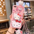 thumbnail image 1 of Sanrio-funda de teléfono con soporte Hello Kitty para OPPO, A9, A5, A53, 2020, A15, A52, A54, A74, A94, A96, A57, Find X3 Lite, X5 Pro, con cordón Fivean unisex, 1 of 2