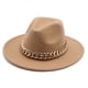 thumbnail image 1 of Sombrero Fedora Unisex Minnieouse Sattin Ala Ancha Bronceado Suave, 1 of 6
