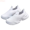 thumbnail image 2 of LYHaoo Boys Breathable Mesh Sneakers Lightweight Barefoot Slip-On Walking Shoes For Kids Outdoor Running,White,Sizes 15(8.66") Big Kid, 2 of 7