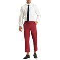 thumbnail image 2 of INSPIRE CHIC Men's Cropped Dress Pants Flat Front Ankle-Length Trousers 28 Burgundy, 2 of 7