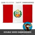 thumbnail image 4 of G128 Combo Pack: USA American Flag 3x5 Ft Embroidered Stars & Peru (Peruvian) Flag 3x5 Ft Double-sided Embroidered 210D, 4 of 7