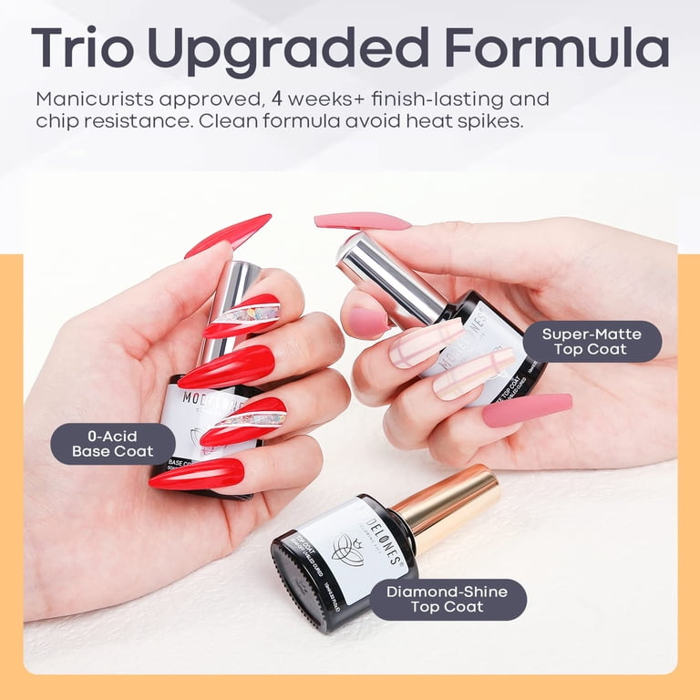 Modelones Gel Base & Top Coat Set, 3 Pieces, 10ml photo 6