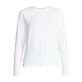 thumbnail image 5 of Time and Tru Women’s Slub Crewneck Tee with Long Sleeves, Sizes XS-XXXL, 5 of 5