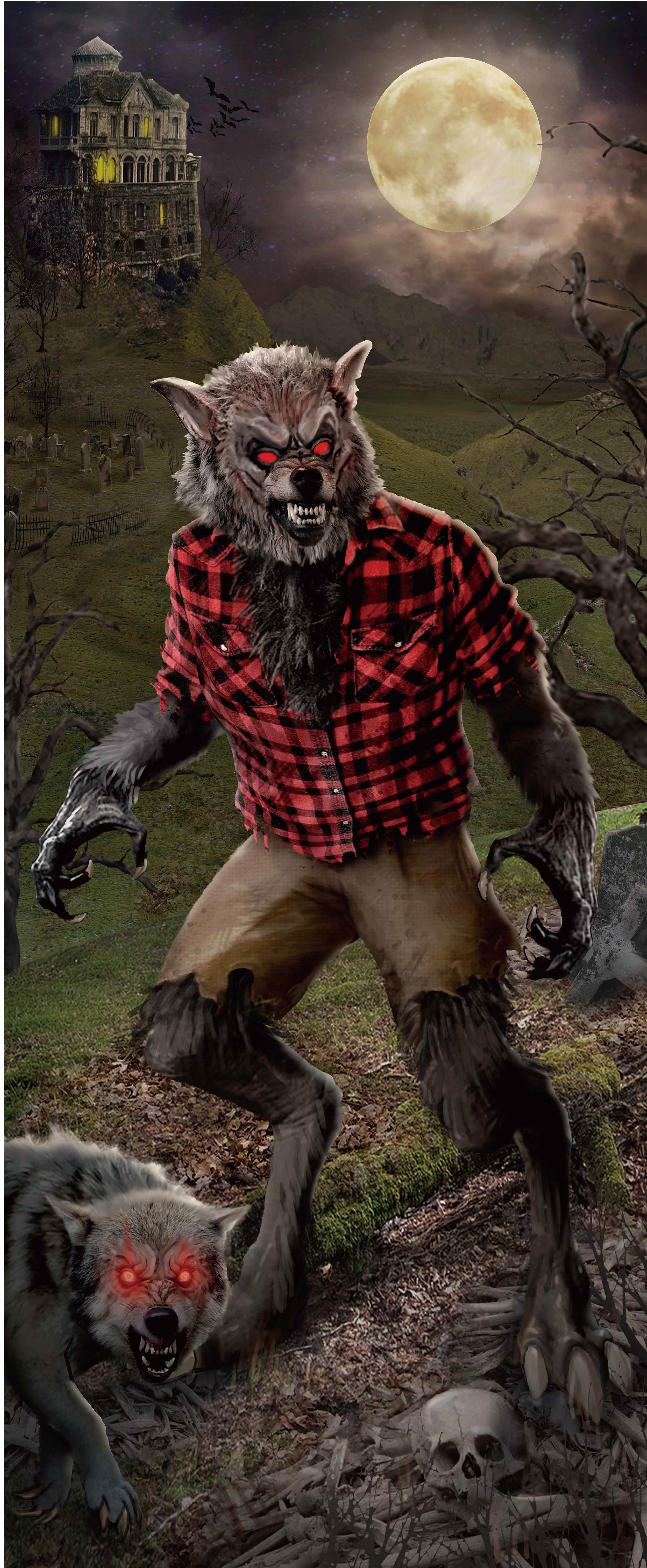 Way To Celebrate Werewolf Door Panel