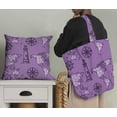 thumbnail image 5 of Soimoi Purple Heavy Satin Fabric Direction Compass & Lighthouse Map Print Fabric by the Yard 54 Inch Wide, 5 of 5