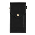 thumbnail image 2 of TECH CIRCLE Universal Inch Crossbody Phone Bag with Adjustable Shoulder Strap, Premium PU Leather Built-in Card Slot Shockproof Portable Cash Pocket Phone Case Bag, Black, 2 of 4