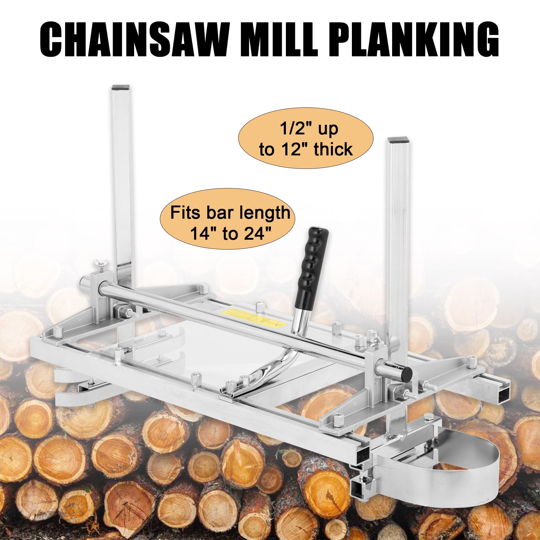 Adjustable Chainsaw mill Planking 14" to 24” Guide Bar Lumber Cutting