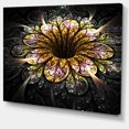 thumbnail image 2 of Dark Golden Fractal Flower Digital Art - Floral Canvas Art Print, 2 of 3