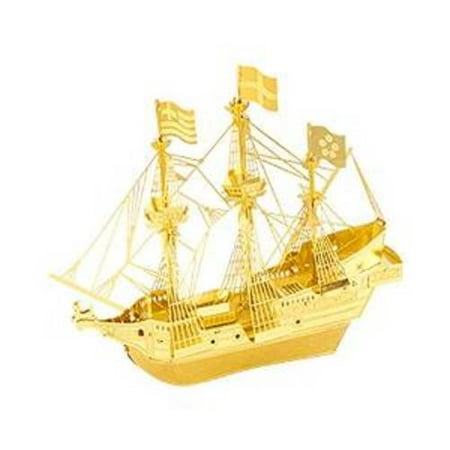 Model Ships Boats - Fascinations Metal Earth 3D Laser Cut Model Golden Hind Ship Boat - GOLDEN VERSION