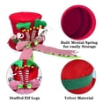 thumbnail image 4 of Christmas Tree Top Hat Compressible Folding Witch Leg Striped Bow Tree Hat Christmas Tree Top Star Christmas Decoration, 4 of 8