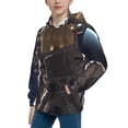 thumbnail image 2 of Fotbe Astronaut Pattern Youth Pullover Hooded Sweatshirt, Boys Hoodie, Kangaroo Pocket Hoodie for Kids Girls -X-Large, 2 of 6